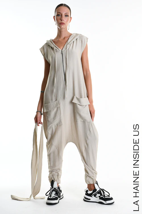 LH W5348 JUMPSUIT Over Fluid Viscose Embossed (diversi colori) - immagine 4