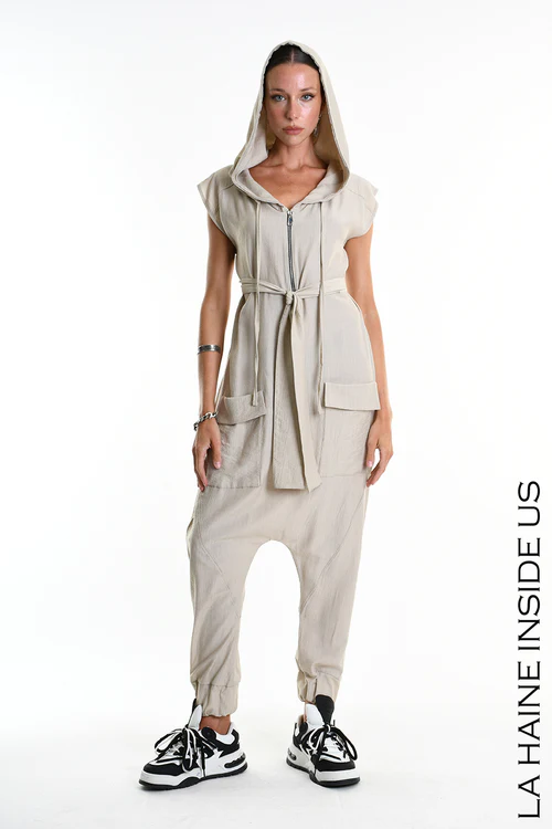 LH W5348 JUMPSUIT Over Fluid Viscose Embossed (diversi colori) - immagine 3