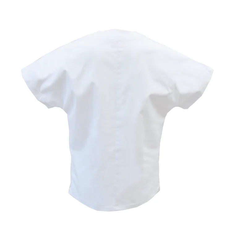 Casacca unisex bianca manica corta - immagine 3