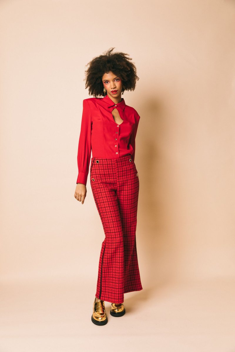 Pa010-01 red – Pantaloni – SIMONA CORSELLINI - immagine 8