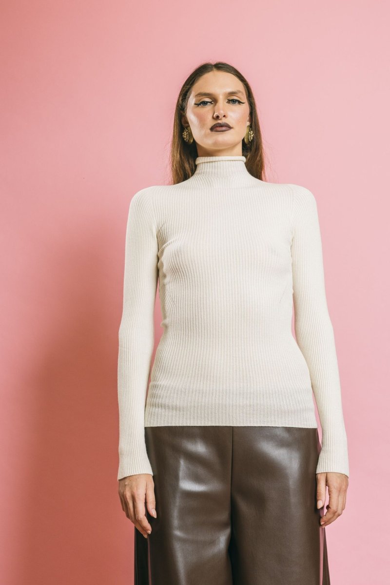 M3F0062 latte – Maglieria – SOLOTRE - immagine 2