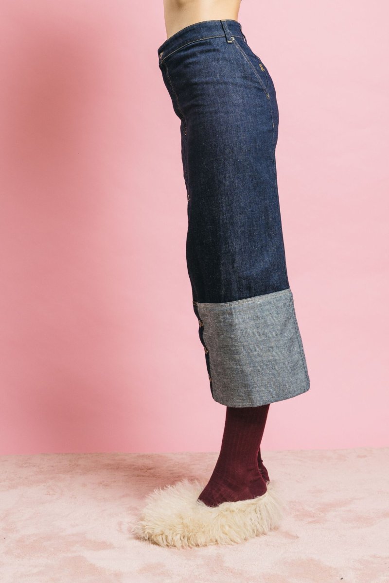 M1F0121 Denim Blu – Gonne – SOLOTRE - immagine 4