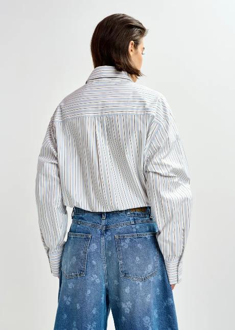 Jomato Pointy Collar Shirt Blue – Camicie – ESSENTIEL ANTWERP - immagine 4