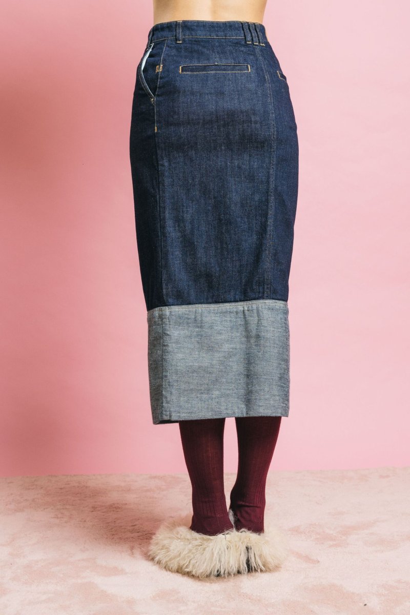 M1F0121 Denim Blu – Gonne – SOLOTRE - immagine 6