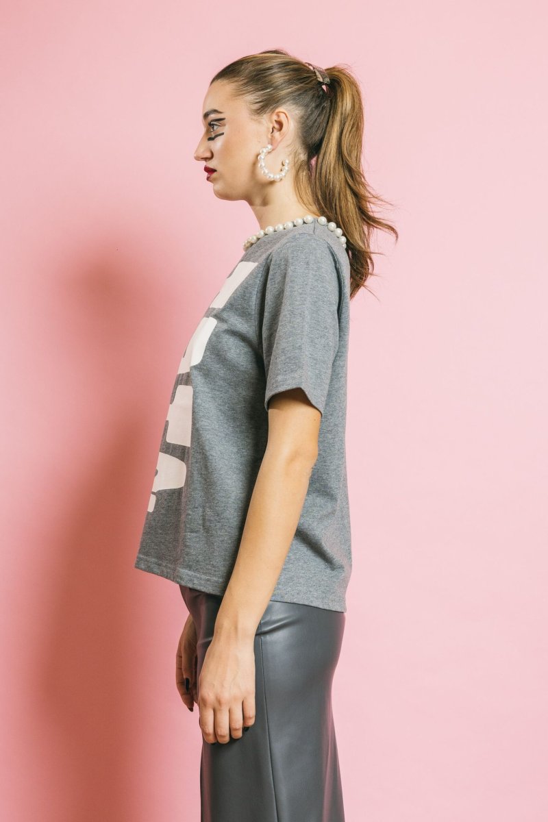 Isos Beads Shirt Grey – Maglieria – ESSENTIEL ANTWERP - immagine 5