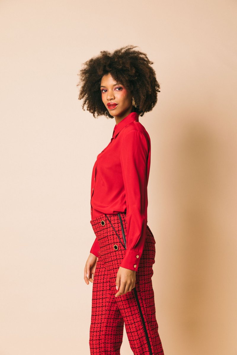 Pa010-01 red – Pantaloni – SIMONA CORSELLINI - immagine 3