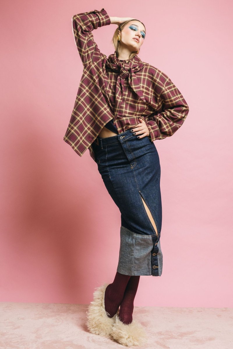 M1F0121 Denim Blu – Gonne – SOLOTRE - immagine 5