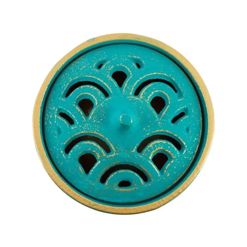 Bruciatore di incenso in ghisa Iwachu turchese - immagine 3