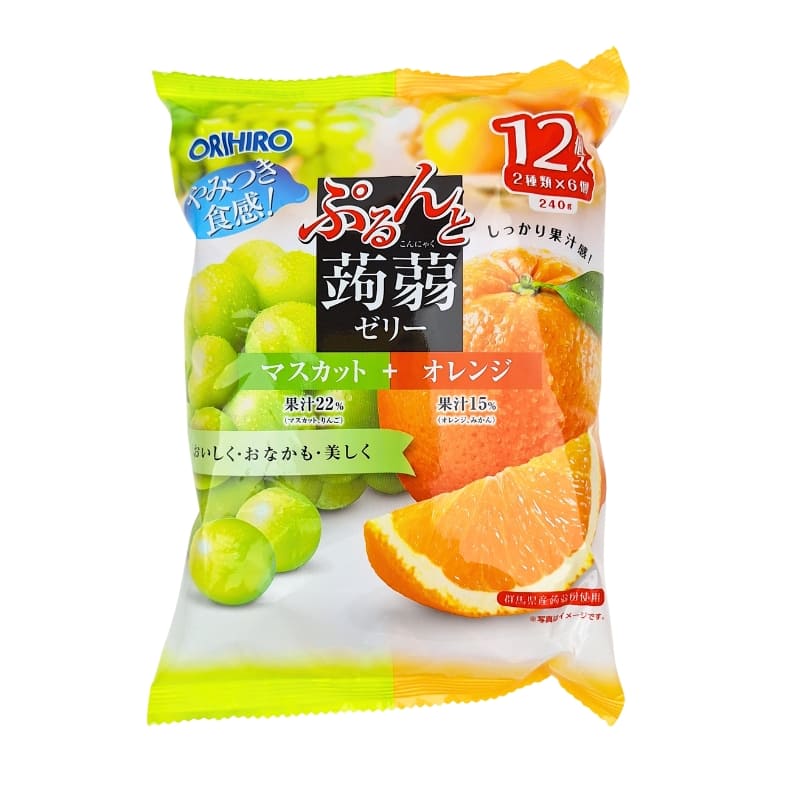 Caramella Gommosa Di Konjac Orihiro All'Uva Moscato E All'Arancia