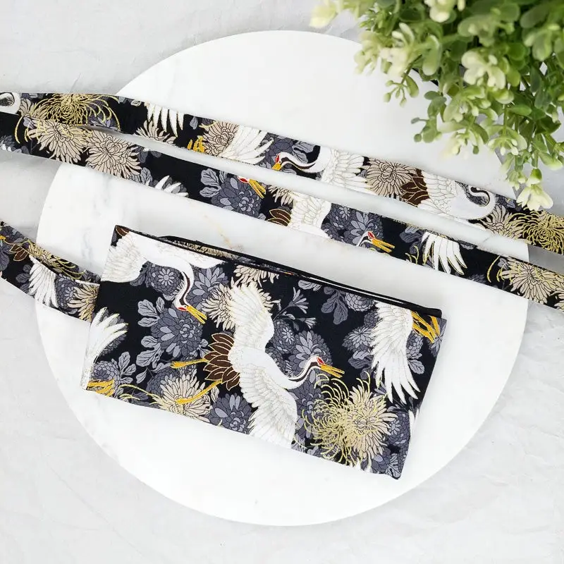 Cintura Obi Con Motivo Gru - immagine 2