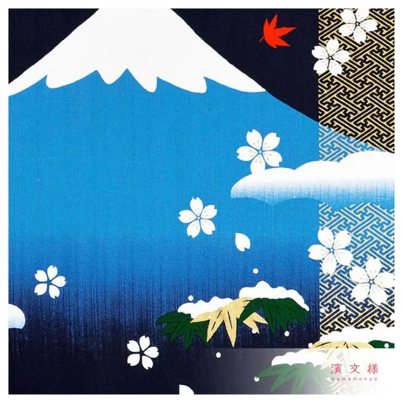 Furoshiki giapponese Quattro Stagioni - 90x90 cm - immagine 3