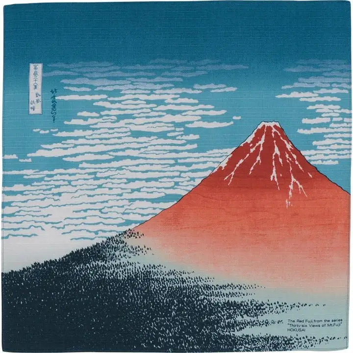 Furoshiki Monte Fuji Rosso - 48x48 cm - immagine 2