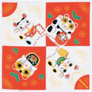 Gatto Furoshiki Maneki Neko - 48x48 cm