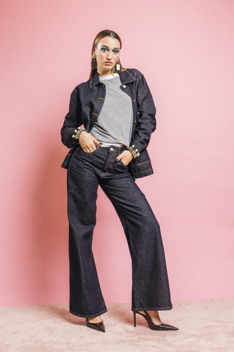 KA7068 Dark Indaco – Pantaloni – GLAMOROUS - immagine 3