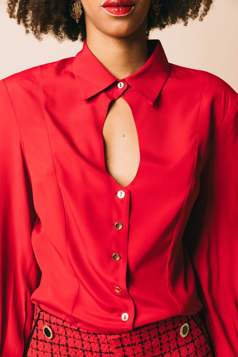 CA009-01 red – Camicie – SIMONA CORSELLINI - immagine 4