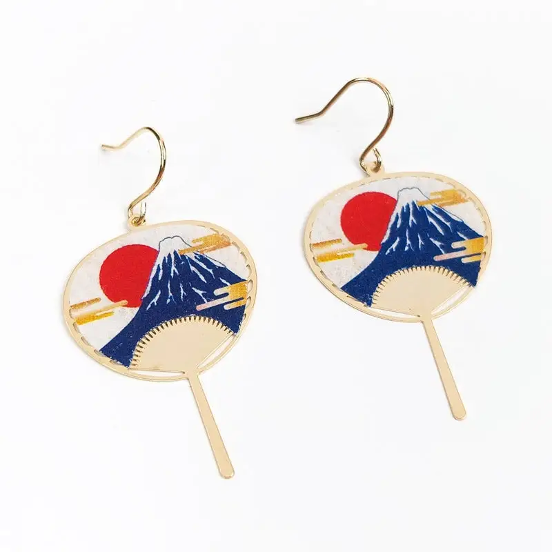 Orecchini Giapponesi Uchiwa Fuji - immagine 3