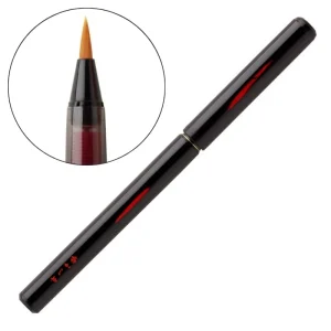 Pennarello In Bambù Laccato Nero E Scatola Di Legno