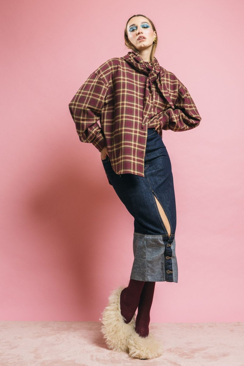 M1F0121 Denim Blu – Gonne – SOLOTRE - immagine 3