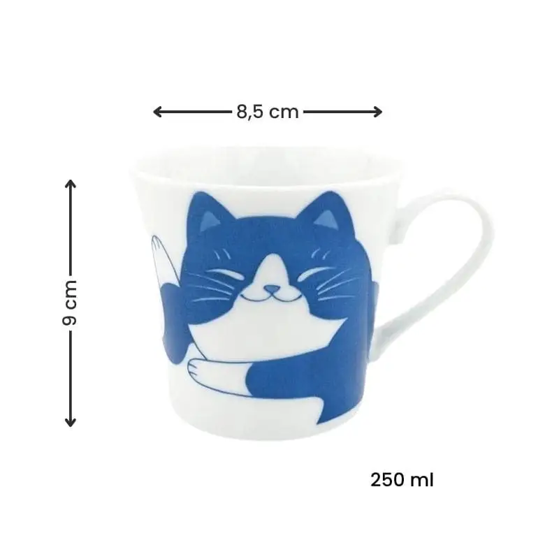 Tazza Con Gatto Giapponese - Blu - immagine 4